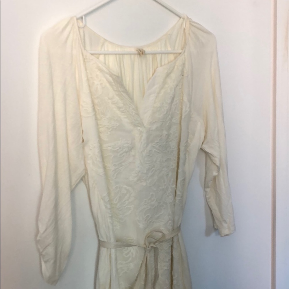 Anthropologie off white dress